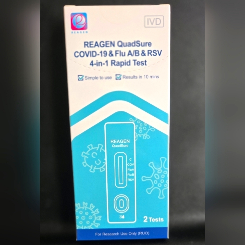 QuadSure COVID-19 & Flu A/B & RSV 4-in-1 Rapid Test 2 pack
